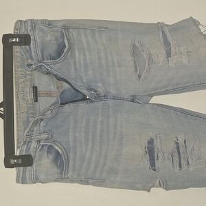 Very Distressed American Eagle Outfitters Light Blue Denim Jeans